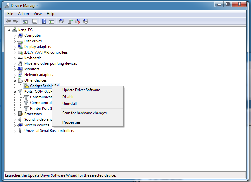 Windows 7 and the USB Gadget Serial v2.4