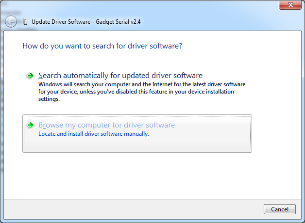 Gadget Serial (COM62) Driver Download